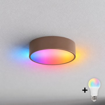 BRILAGI - LED RGBW hämardatav laevalgusti CLARE 1xE27/12W/230V läbimõõt 20 cm pruun