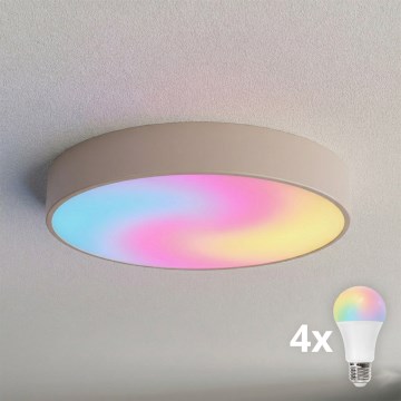 BRILAGI - LED RGBW hämardatav laevalgusti CLARE 4xE27/12W/230V 2700-6500K läbimõõt 50 cm beež