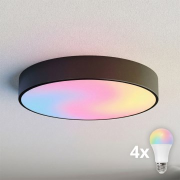 BRILAGI - LED RGBW hämardatav laevalgusti CLARE 4xE27/12W/230V 2700-6500K läbimõõt 50 cm must
