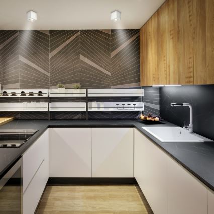 Brilagi - LED RGBW hämardatav laespott MIA 1xGU10/6W/230V 3000K 84x80 mm valge + kaugjuhtimispult