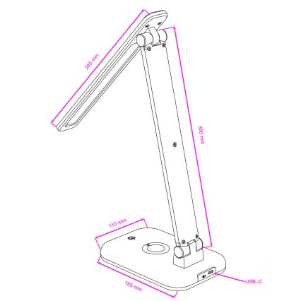 BRILAGI - LED RGBW hämardatav laualamp MODO LED/7W/5V 3000/4000/6500K must
