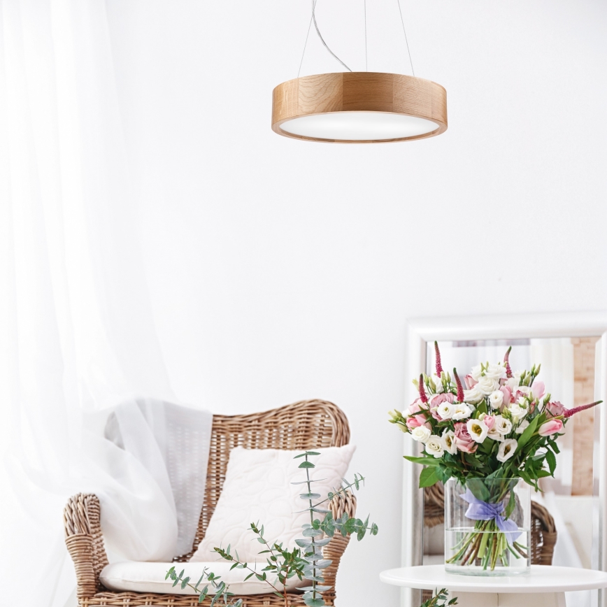 Brilagi - hämardatav LED RGBW rippvalgusti kaabliga CARVALHO 2xE27/15W/230V 2700-6500K Wi-Fi tamm läbimõõt 37 cm