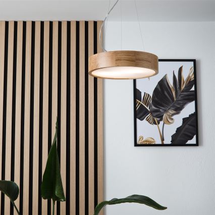 Brilagi - hämardatav LED RGBW rippvalgusti kaabliga CARVALHO 2xE27/9W/230V 2700-6500K Wi-Fi tamm läbimõõt 37 cm