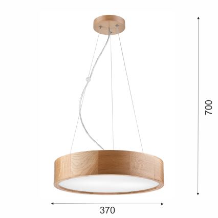 Brilagi - hämardatav LED RGBW rippvalgusti kaabliga CARVALHO 2xE27/9W/230V 2700-6500K Wi-Fi tamm läbimõõt 37 cm