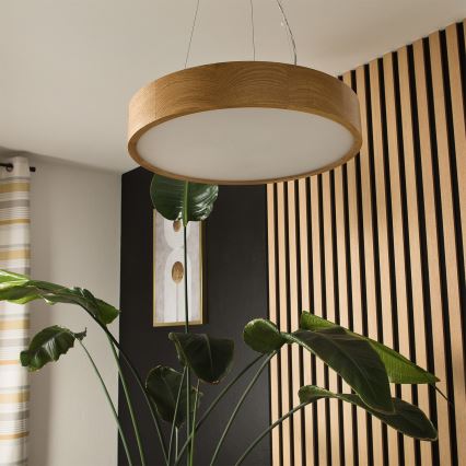 Brilagi - LED RGBW hämardatav ripplühter riputuskaabliga CARVALHO 3xE27/15W/230V 2700-6500K Wi-Fi tamm läbimõõt 47,5 cm