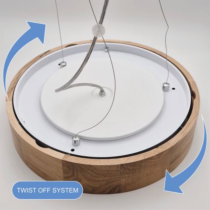 Brilagi - LED RGBW hämardatav ripplühter riputuskaabliga CARVALHO 3xE27/15W/230V 2700-6500K Wi-Fi tamm läbimõõt 47,5 cm