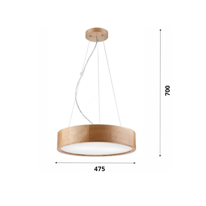 Brilagi - LED RGBW hämardatav ripplühter riputuskaabliga CARVALHO 3xE27/9W/230V 2700-6500K Wi-Fi tamm läbimõõt 47,5 cm