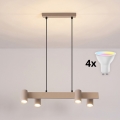 BRILAGI - LED RGBW hämardatav lühter kaablil SELE 4xGU10/6,5W/230V 2700-6500K beež