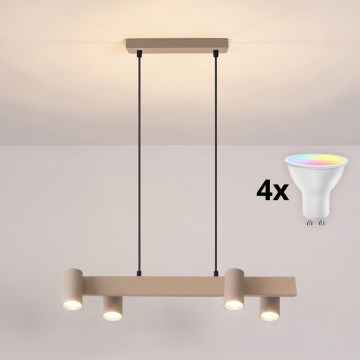 BRILAGI - LED RGBW hämardatav lühter kaablil SELE 4xGU10/6,5W/230V 2700-6500K beež