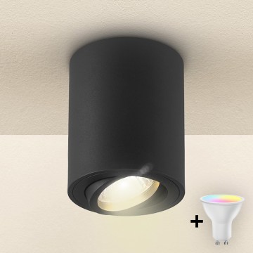 Brilagi - LED RGBW hämardatav punktvalgusti MIA 1xGU10/30W/230V 2700-6500K Wi-Fi 100x80 mm must