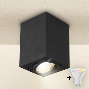 Brilagi - LED RGBW hämardatav punktvalgusti MIA 1xGU10/30W/230V 2700-6500K Wi-Fi 100x80 mm must
