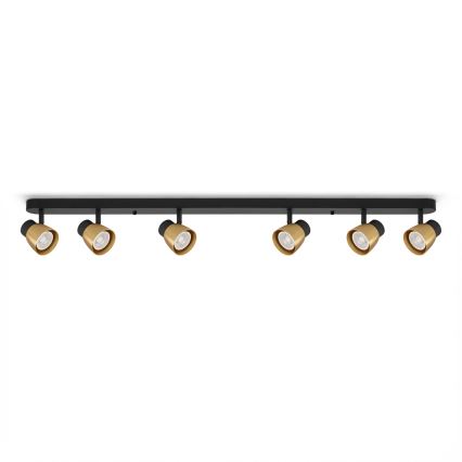 Brilagi - LED RGBW hämardatav suunavalgusti NUGGET 6xGU10/6,5W/230V 2700-6500K Wi‑Fi must/kuld