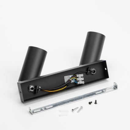 Brilagi - LED RGBW hämardatav kohtvalgusti SELE 2xGU10/6W/230V 3000K must + kaugjuhtimispult