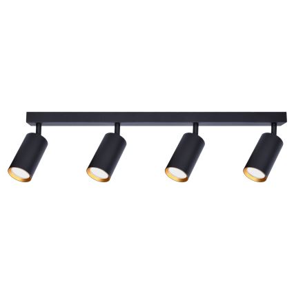 Brilagi - LED RGBW hämardatav suunavalgusti SELE 4xGU10/4,8W/230V 3000K must/kuldne + kaugjuhtimispult