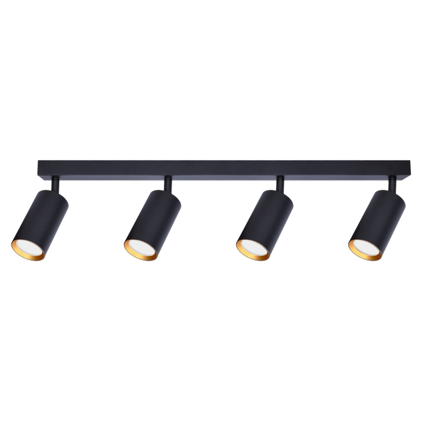 Brilagi - LED RGBW hämardatav suunavalgusti SELE 4xGU10/4,8W/230V 3000K must/kuldne + kaugjuhtimispult