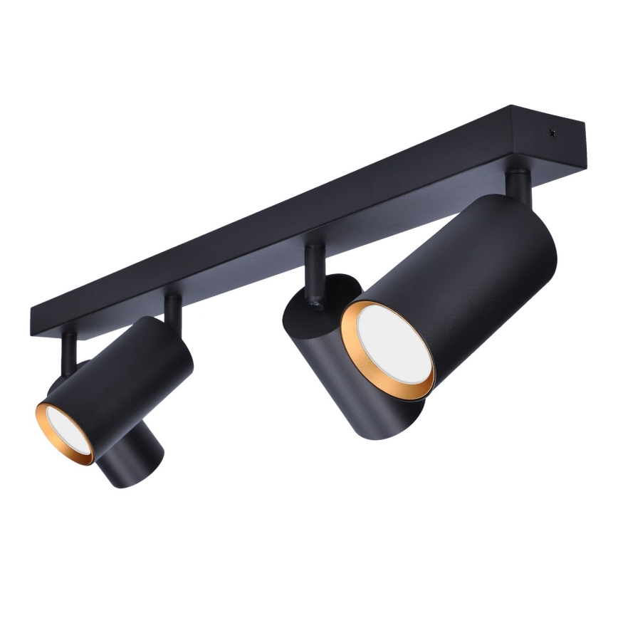 Brilagi - LED RGBW hämardatav suunavalgusti SELE 4xGU10/4,8W/230V 3000K must/kuldne + kaugjuhtimispult