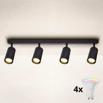 Brilagi - LED RGBW hämardatav punktvalgusti SELE 4xGU10/6W/230V 3000K must