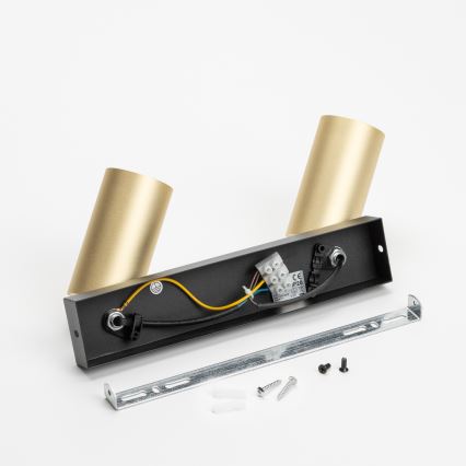 Brilagi - LED RGBW hämardatav spottvalgusti SELE GOLDEN 2xGU10/4,8W/230V 3000K must/kuldne + kaugjuhtimispult