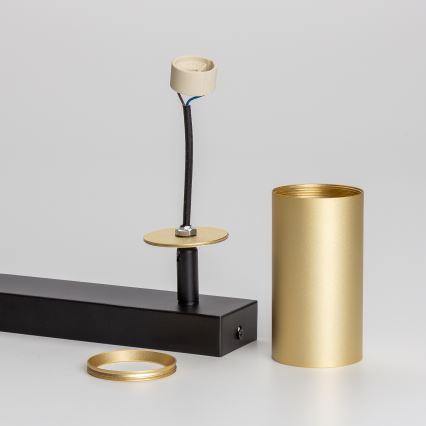 Brilagi - LED RGBW hämardatav spottvalgusti SELE GOLDEN 2xGU10/6W/230V 3000K must/kuldne + kaugjuhtimispult