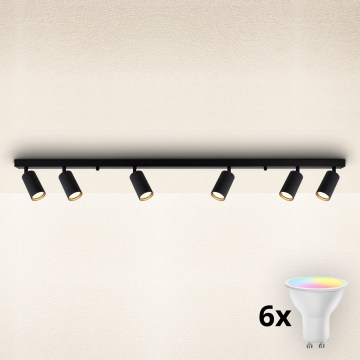 Brilagi - LED RGBW hämardatav punktvalgusti SELE MODERN 6xGU10/6,5W/230V 2700-6500K Wi-Fi must