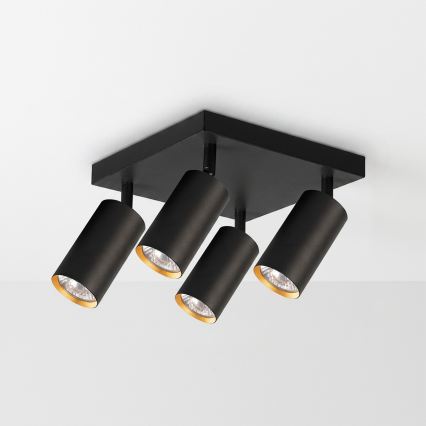 BRILAGI - LED RGBW hämardatav punktvalgusti SELE SQUARE 4xGU10/6,5W/230V 2700-6500K must/kuldne