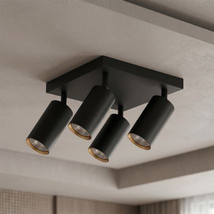 BRILAGI - LED RGBW hämardatav punktvalgusti SELE SQUARE 4xGU10/6,5W/230V 2700-6500K must/kuldne