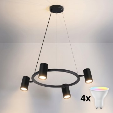 BRILAGI - LED RGBW hämardatav ripplamp kaablil SELE 4xGU10/6,5W/230V 2700-6500K must