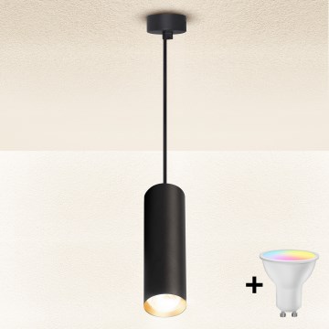 Brilagi - LED RGBW hämardatav rippvalgusti juhtmel SELE 1xGU10/4,8W/230V 3000K must/kuldne + kaugjuhtimispult