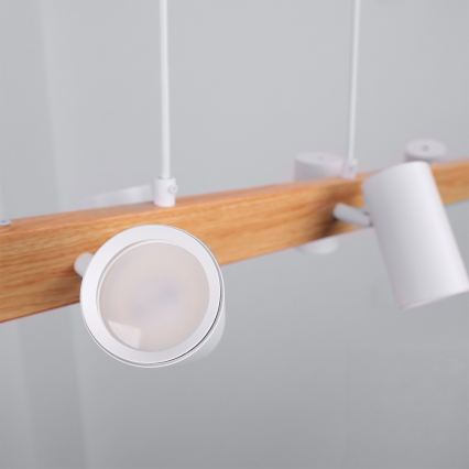 BRILAGI - LED RGBW hämardatav ripplühter kaablil SELE 6xGU10/6,5W/230V 2700-6500K valge/tamme dekor + kaugjuhtimispult