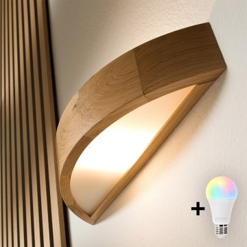 Brilagi - LED RGBW hämardatav seinavalgusti CARVALHO 1xE27/9W/230V 2700-6500K Wi-Fi tamm