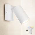Brilagi - LED RGBW hämardatav seinavalgusti lülitiga SELE 1xGU10/4,8W/230V 3000K valge + kaugjuhtimispult