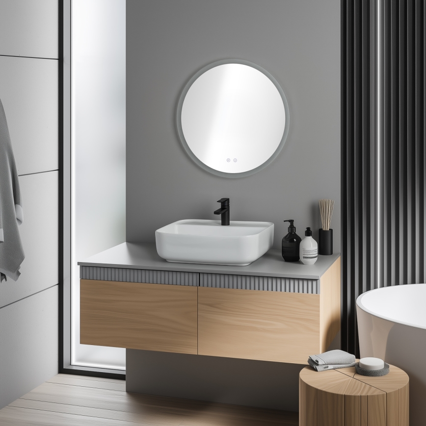 Brilagi - LED RGBW vannitoa soojendusega peegel CLARA PRO LED/19W/230V läbimõõt 60 cm IP44 CRI 90 hämardatav + CCT + kaugjuhtimispult