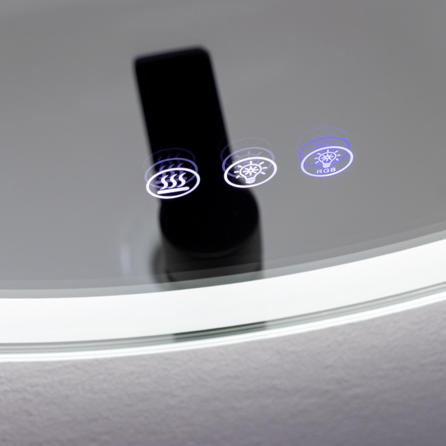 Brilagi - LED RGBW vannitoa soojendusega peegel AVA PRO LED/18W/230V Ø 60 cm IP44 CRI 90 hämardatav + CCT