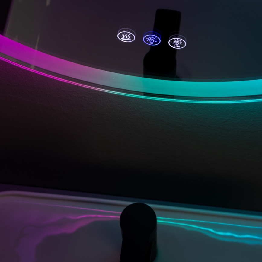 Brilagi - LED RGBW vannitoa soojendusega peegel AVA PRO LED/18W/230V Ø 60 cm IP44 CRI 90 hämardatav + CCT