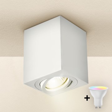 Brilagi - LED RGBW hämardatav spottvalgusti MIA 1xGU10/30W/230V 3000K Wi-Fi 100x80 mm valge