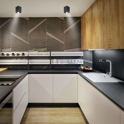 Brilagi - LED RGBW Hämardatav suunavalgusti MIA 1xGU10/6W/230V 3000K 100x80 mm must + kaugjuhtimispult