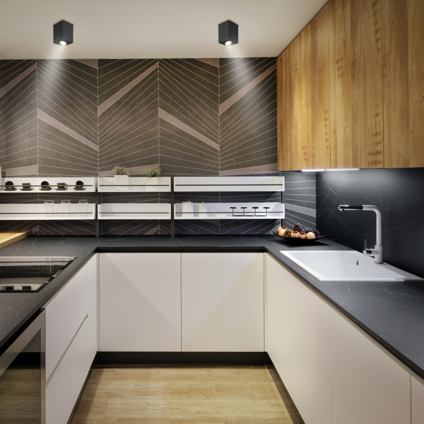 Brilagi - LED RGBW Hämardatav suunavalgusti MIA 1xGU10/6W/230V 3000K 100x80 mm must + kaugjuhtimispult