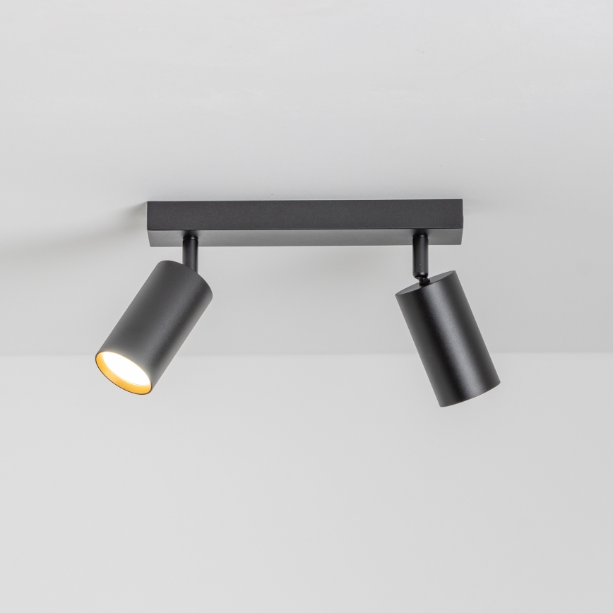 Brilagi - LED RGBW hämardatav suunavalgusti SELE 2xGU10/4,8W/230V 3000K must/kuldne + kaugjuhtimispult