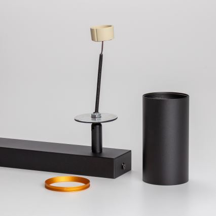 Brilagi - LED RGBW hämardatav suunavalgusti SELE 2xGU10/4,8W/230V 3000K must/kuldne + kaugjuhtimispult