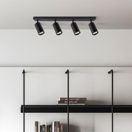 Brilagi - LED RGBW hämardatav suunavalgusti SELE DIAMANT 4xGU10/6W/230V 3000K must + kaugjuhtimispult