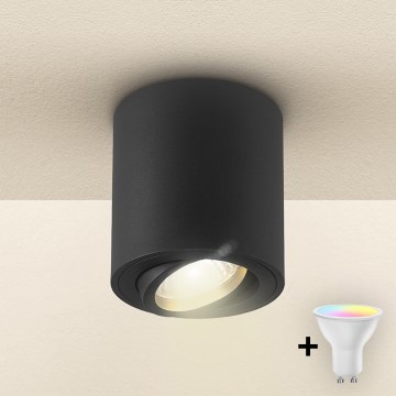 Brilagi - LED RGBW hämardatav suunavalgusti MIA 1xGU10/30W/230V 2700-6500K Wi-Fi 84x80 mm must