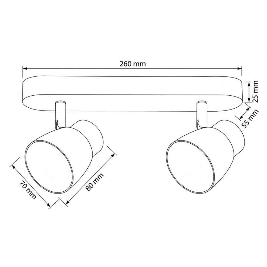 Brilagi - LED RGBW hämardatav punktvalgusti NUGGET 2xGU10/4,8W/230V 3000K must/kuldne + kaugjuhtimispult