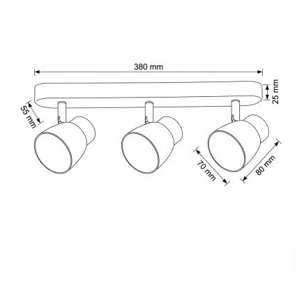Brilagi - LED RGBW hämardatav suunavalgusti NUGGET 3xGU10/4,8W/230V must/kuldne