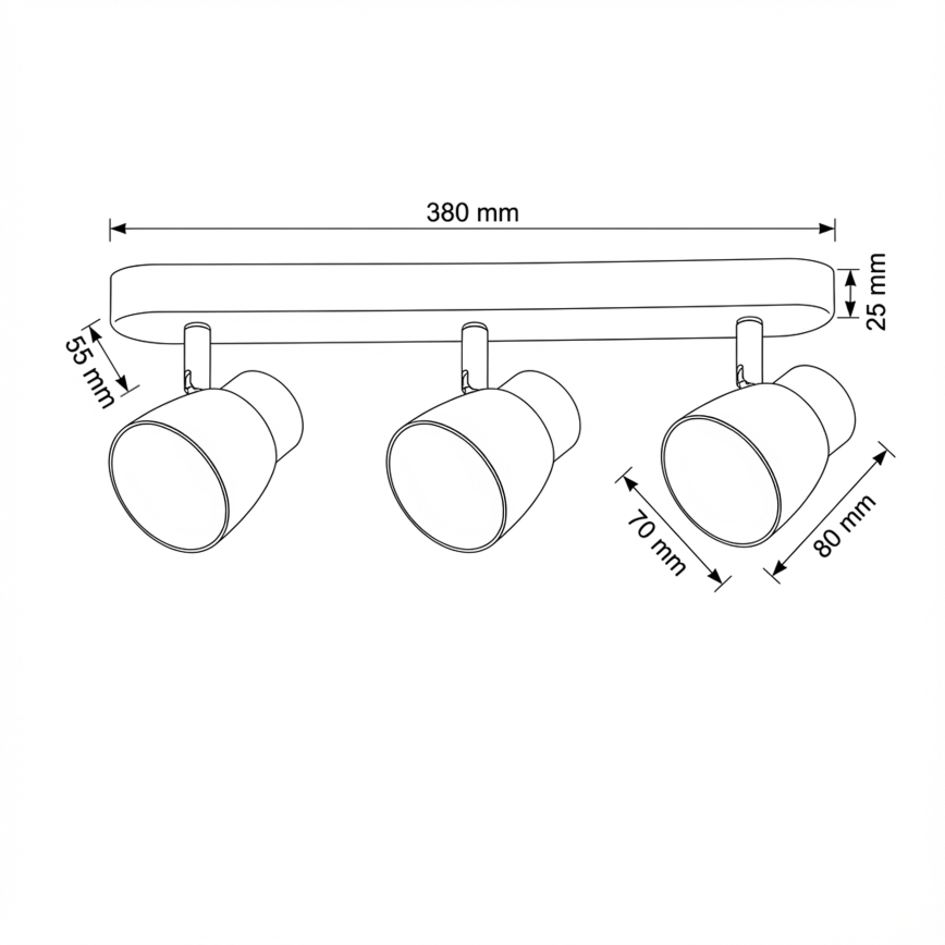 Brilagi - LED RGBW hämardatav suunavalgusti NUGGET 3xGU10/4,8W/230V must/kuldne