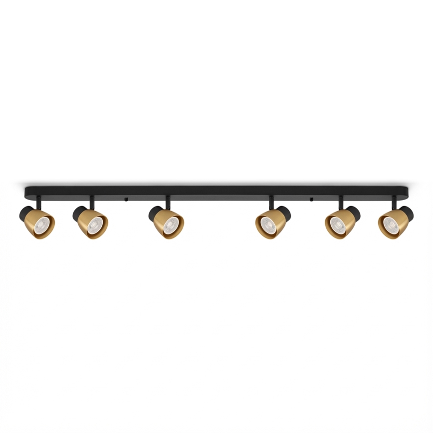 Brilagi - LED RGBW hämardatav suunavalgusti NUGGET 6xGU10/6W/230V 2700-6500K Wi-Fi must/kuldne