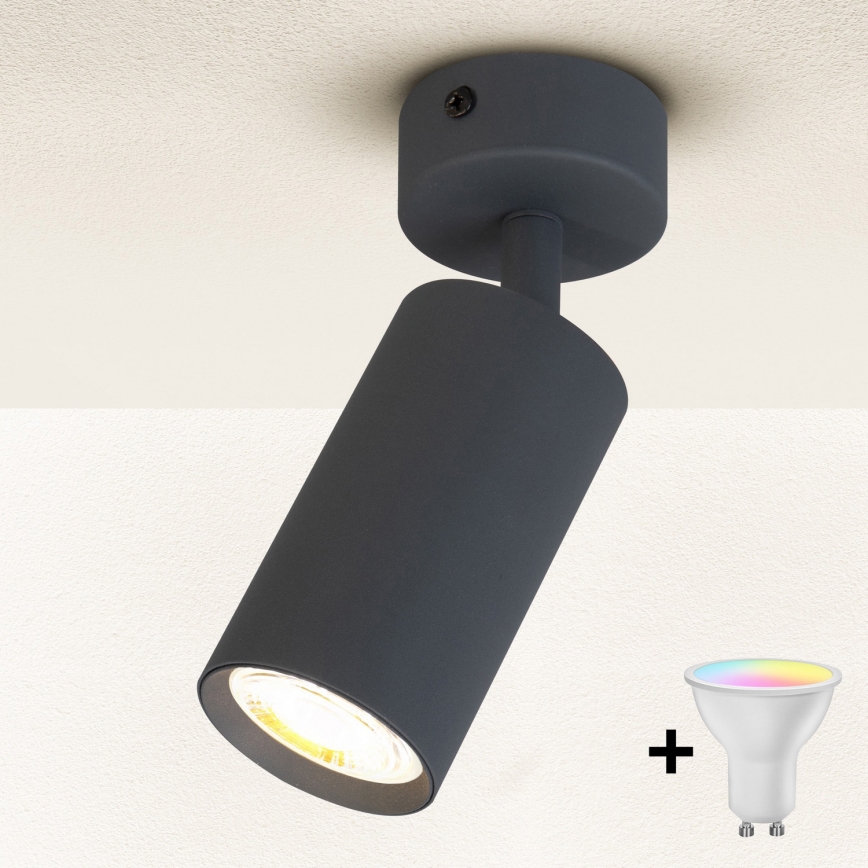 Brilagi - LED RGBW hämardatav suunavalgusti SELE 1xGU10/6,5W/230V 2700-6500K antratsiit