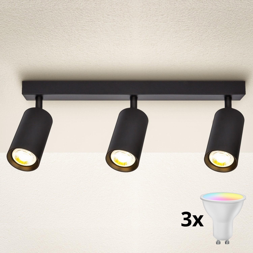 Brilagi - LED RGBW hämardatav suunavalgusti SELE 3xGU10/6,5W/230V 2700-6500K must