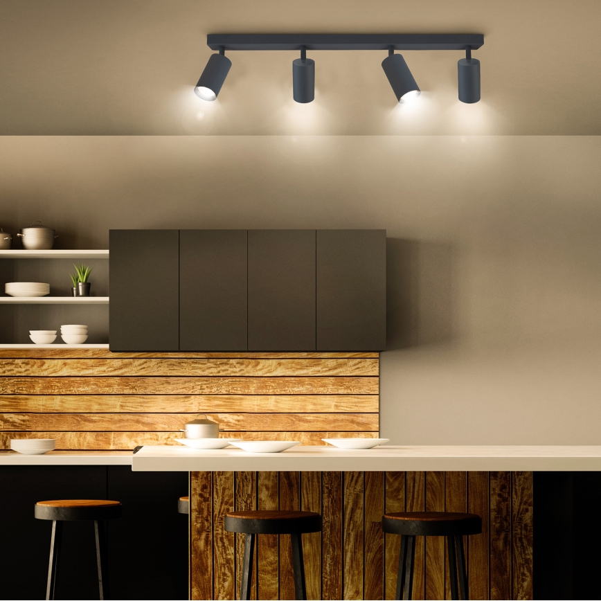 Brilagi - LED RGBW hämardatav spottvalgusti SELE 4xGU10/4,8W/230V 3000K antratsiithall + kaugjuhtimispult