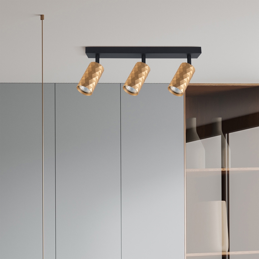Brilagi - LED RGBW hämardatav punktvalgusti SELE DIAMANT 3xGU10/4,8W/230V 3000K kuldne + kaugjuhtimispult