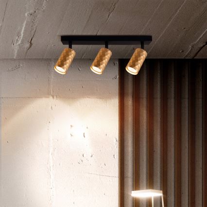 Brilagi - LED RGBW hämardatav punktvalgusti SELE DIAMANT 3xGU10/4,8W/230V 3000K kuldne + kaugjuhtimispult